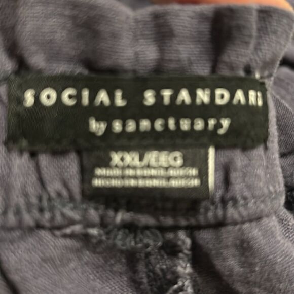 Social Standard by Sanctuary Navy Linen Solstice Jogger Pants XXL NWT - Picture 6 of 8